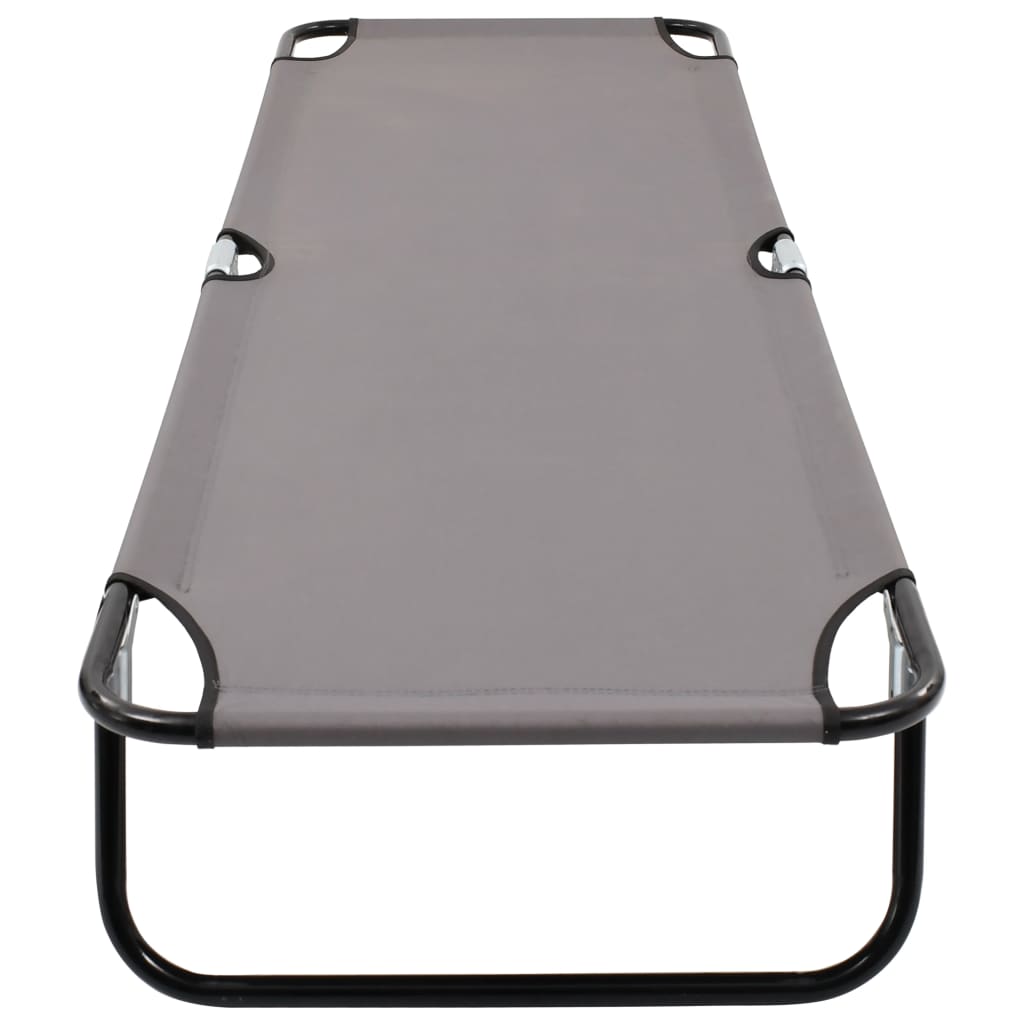 Steel gray foldable lounge chair