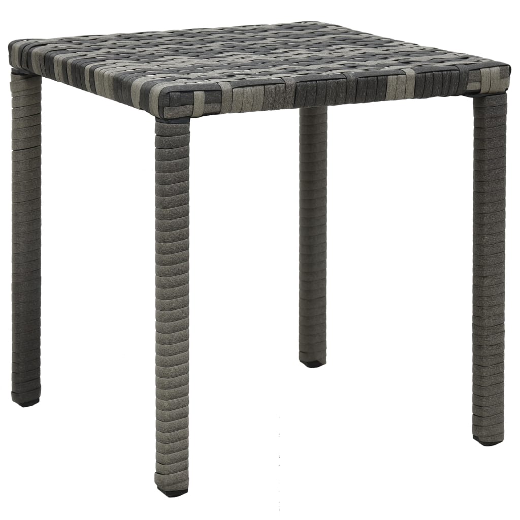 Long chairs with anthracite braided resin table