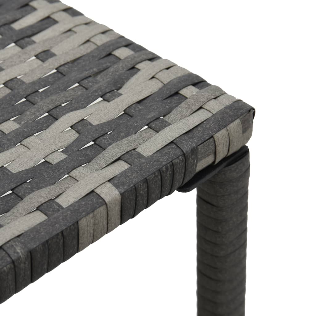 Long chairs with anthracite braided resin table