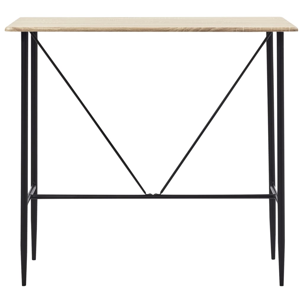Oak bar table 120 x 60 x 110 cm MDF