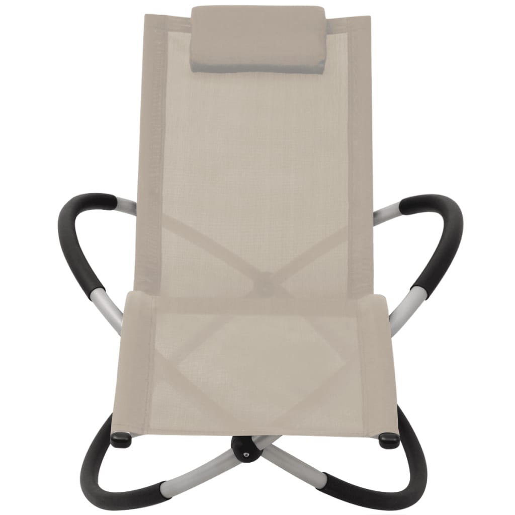 Cream steel long geometric chair Cream steel