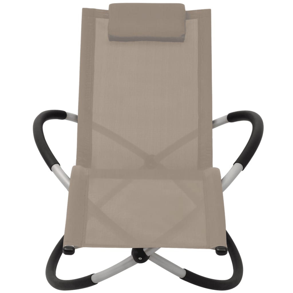 Taupe Steel Steel Outdoor Geometric Chair
