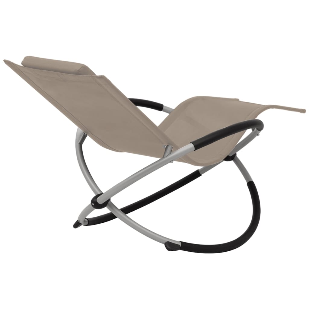 Taupe Steel Steel Outdoor Geometric Chair