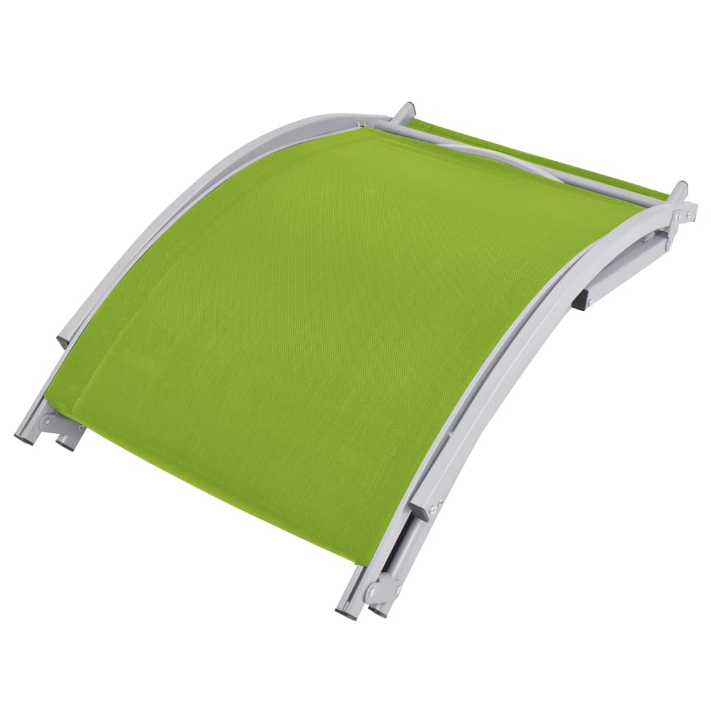 Faltbare Loungers 2 PCs Green Textilene