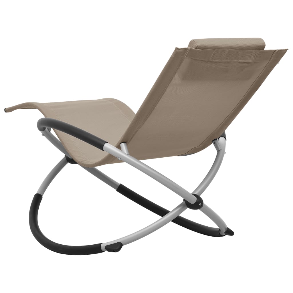 Taupe steel children's lounge chair
