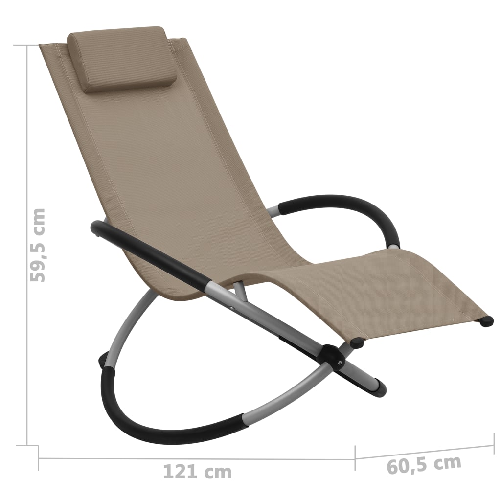 Taupe steel children's lounge chair