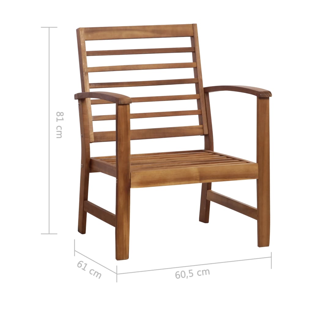 Garden furniture 4 pcs solid acacia wood