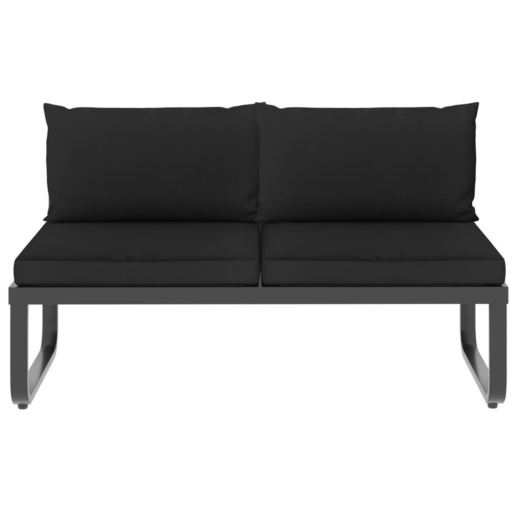4 -seater garden corner sofa with WPC aluminum cushions