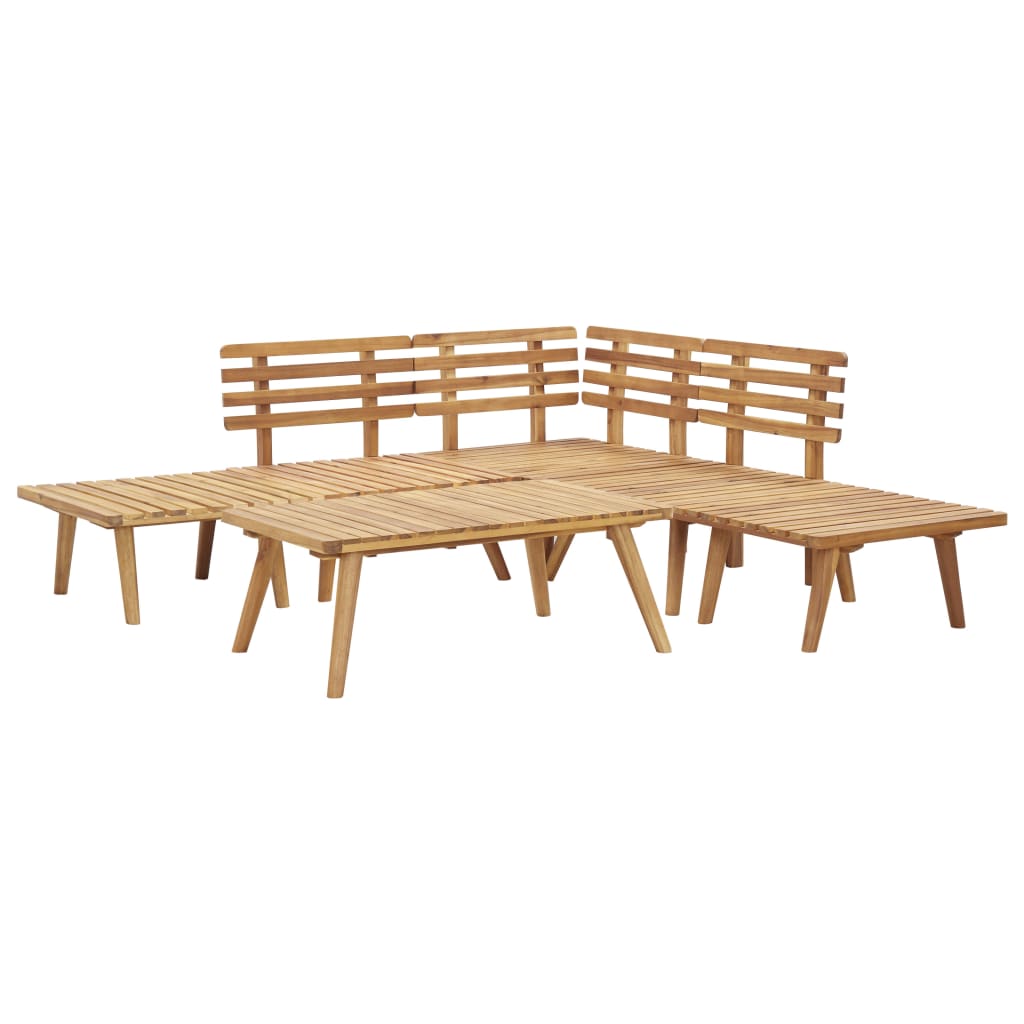 Garden furniture 6 pcs solid acacia wood