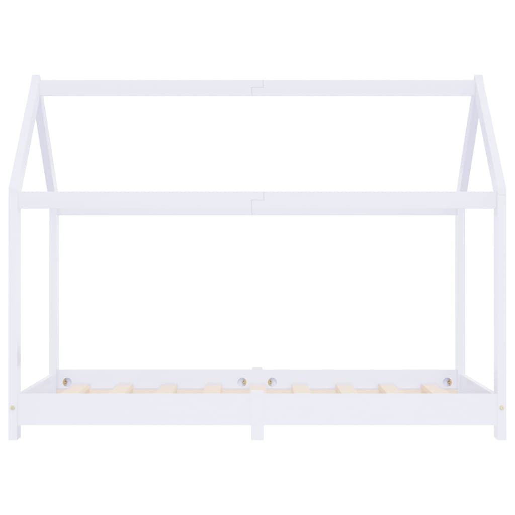 Solid pine wood white bed frame 70x140 cm