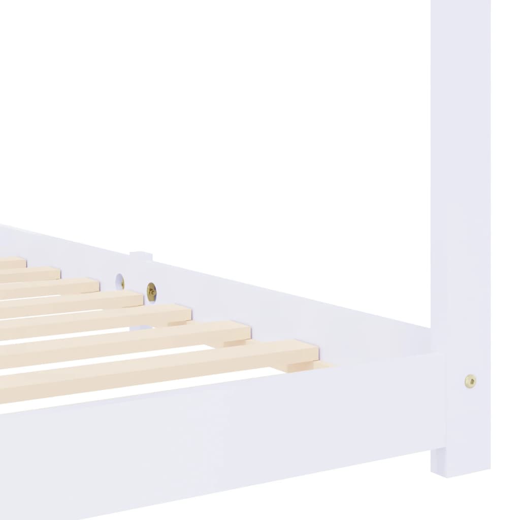 Struttura letto per bambini Bianco Legno di pino massiccio 70x140 cm
