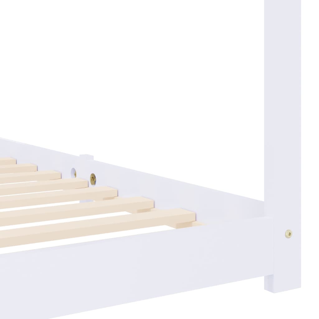 Struttura letto per bambini Bianco Legno di pino massiccio 80x160 cm