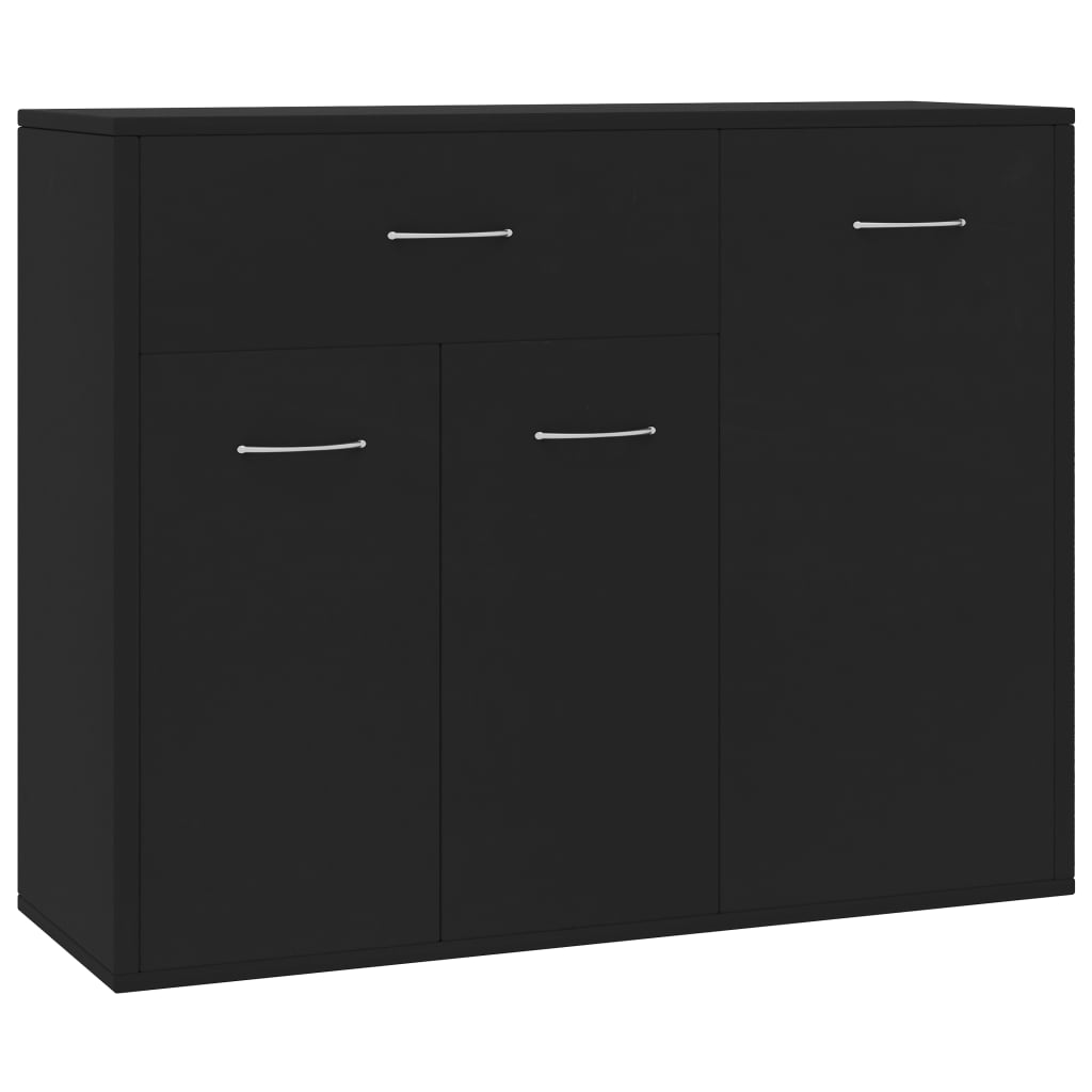 Buffet nero 88x30x70 cm agglomerato