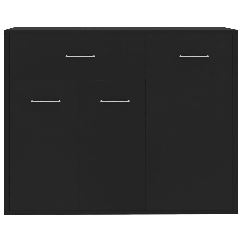 Black buffet 88x30x70 cm agglomerated