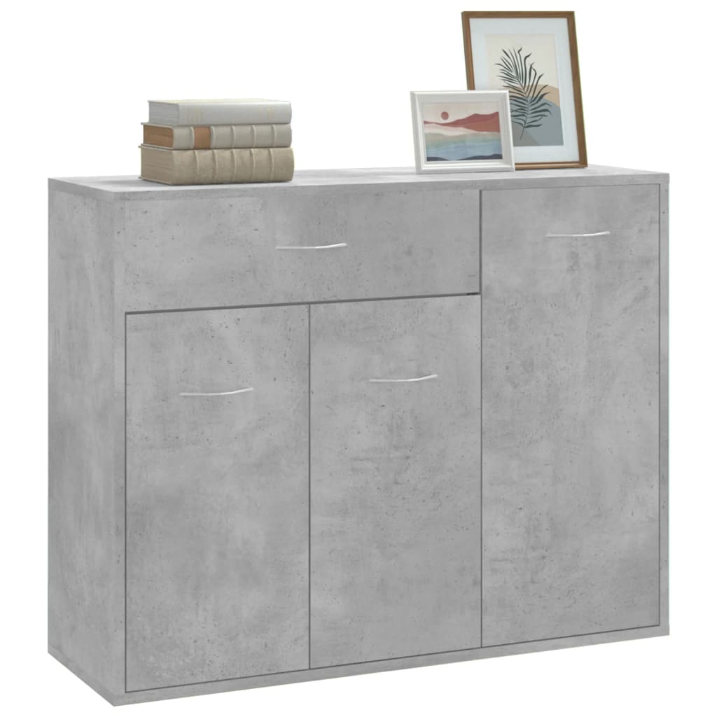 Concrete gray buffet 88x30x70 cm agglomerated