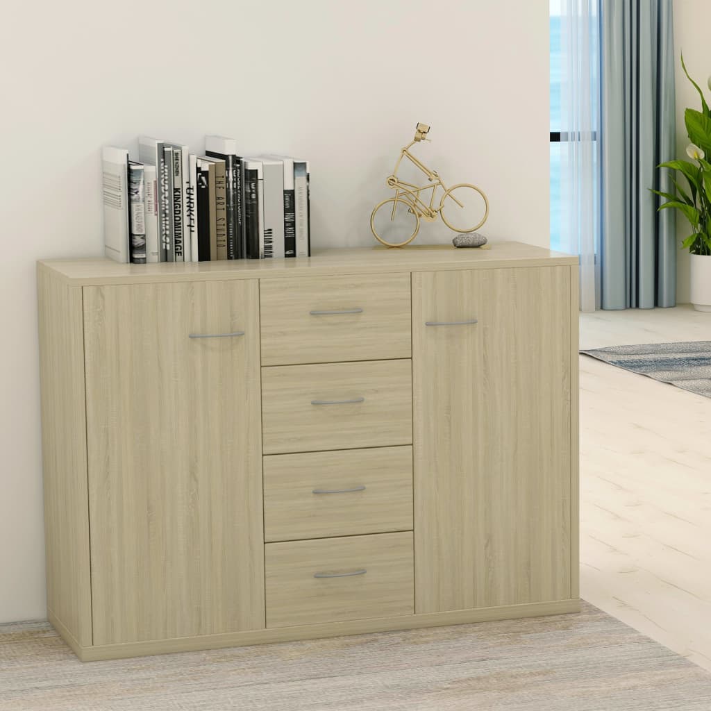 Credenza Rovere Sonoma 88x30x65 cm Truciolare