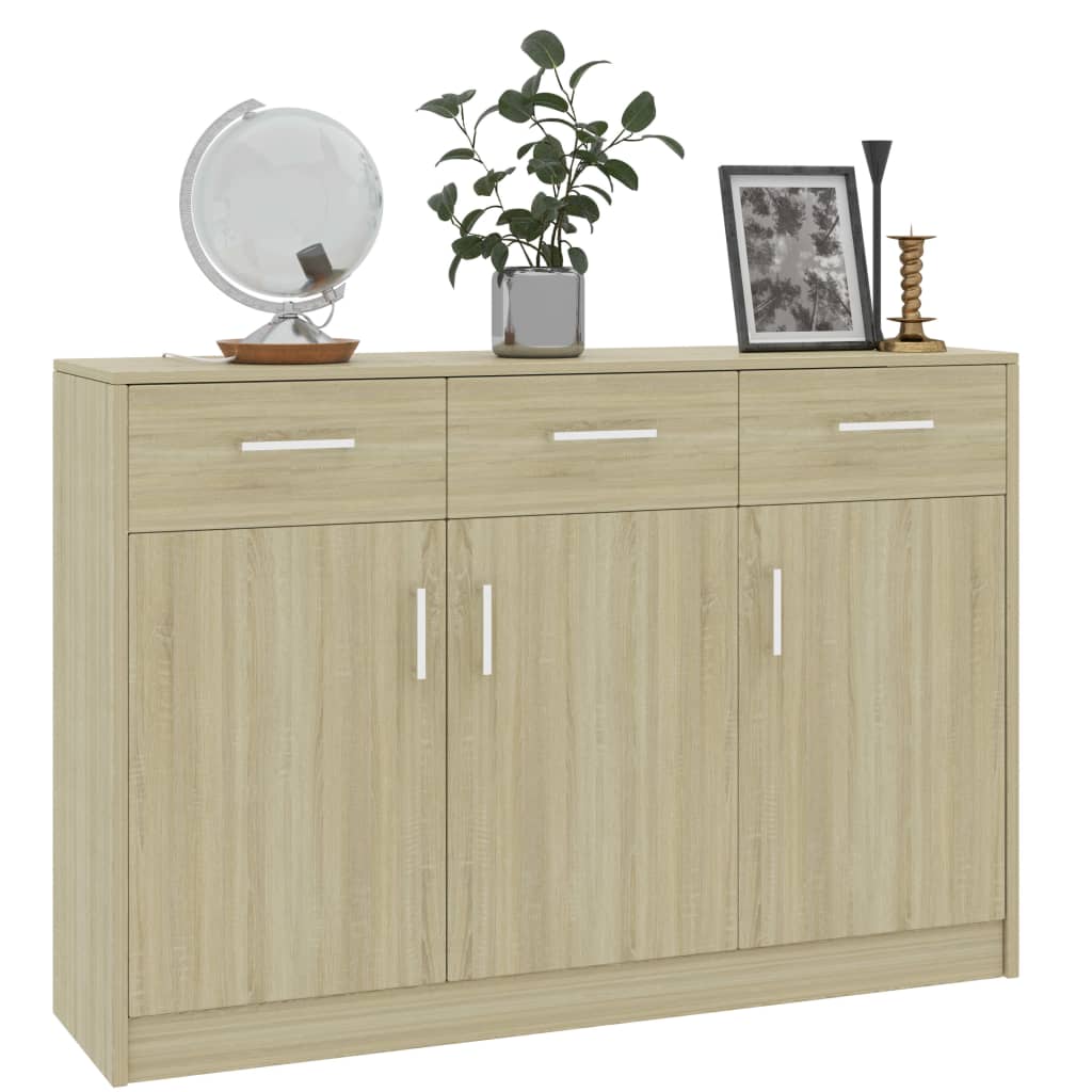 Sonoma Oak Buffet 110x30x75 cm agglomeriert