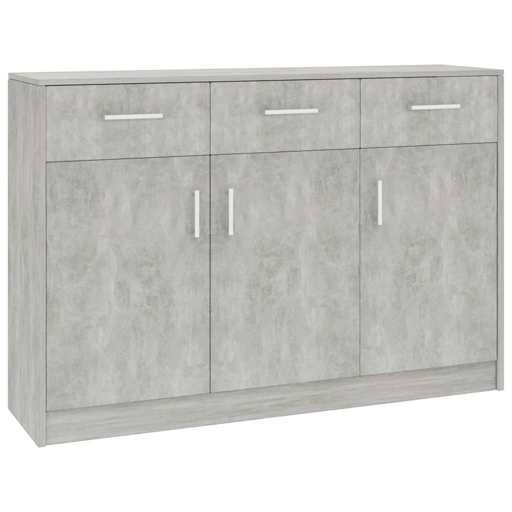 Betongrau -Buffet 110x30x75 cm agglomeriert