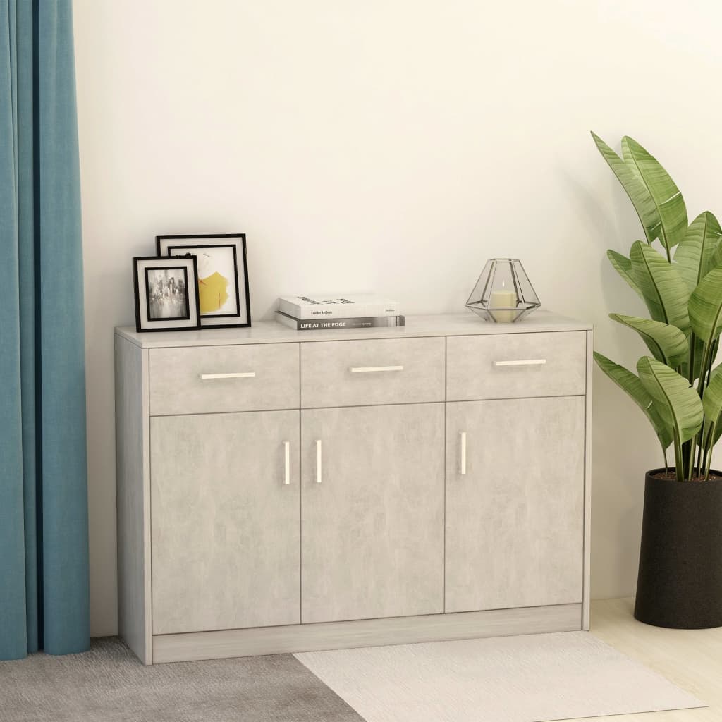 Concrete gray buffet 110x30x75 cm agglomerated