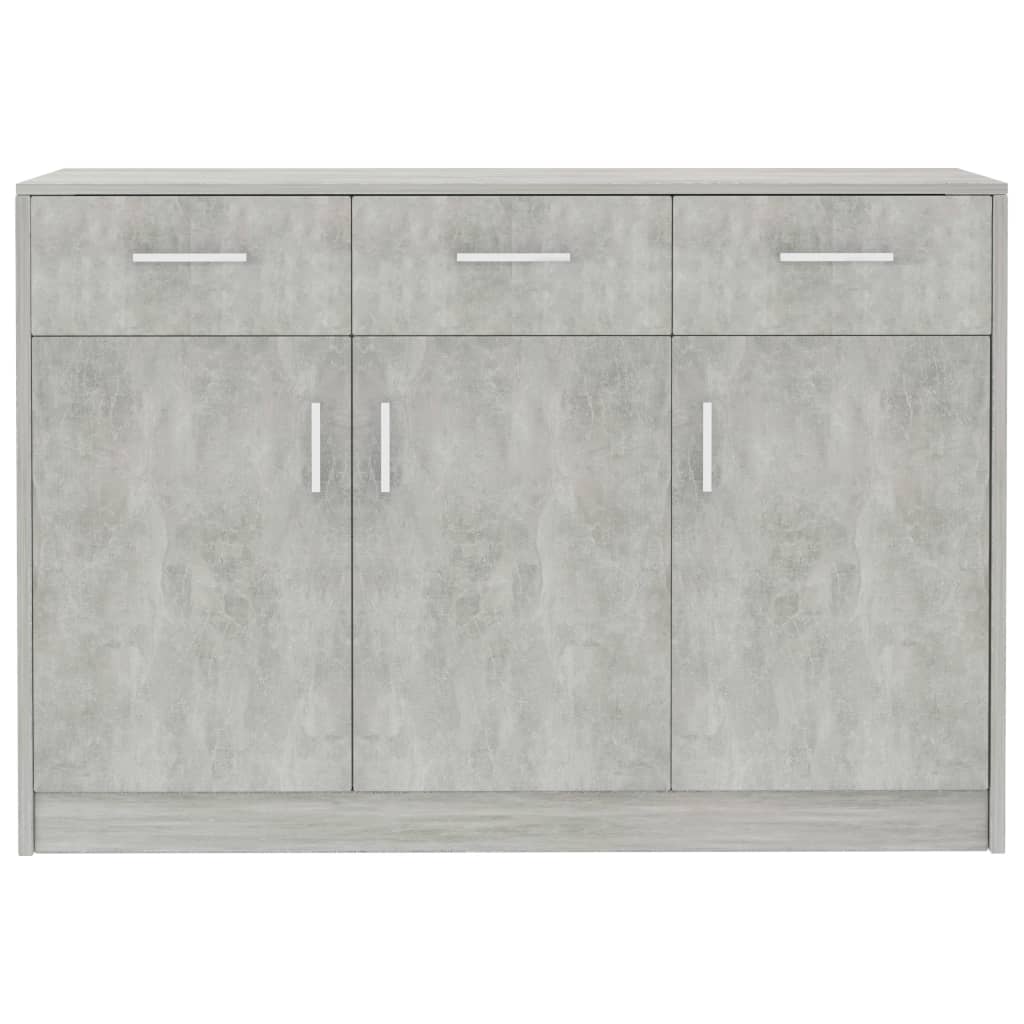 Buffet Gris béton 110x30x75 cm Aggloméré