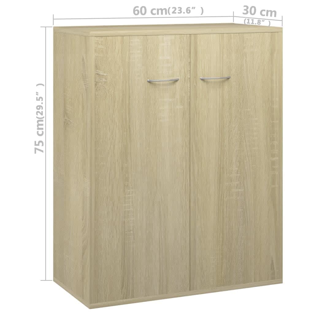 Sonoma Oak Buffet 60x30x75 cm agglomeriert