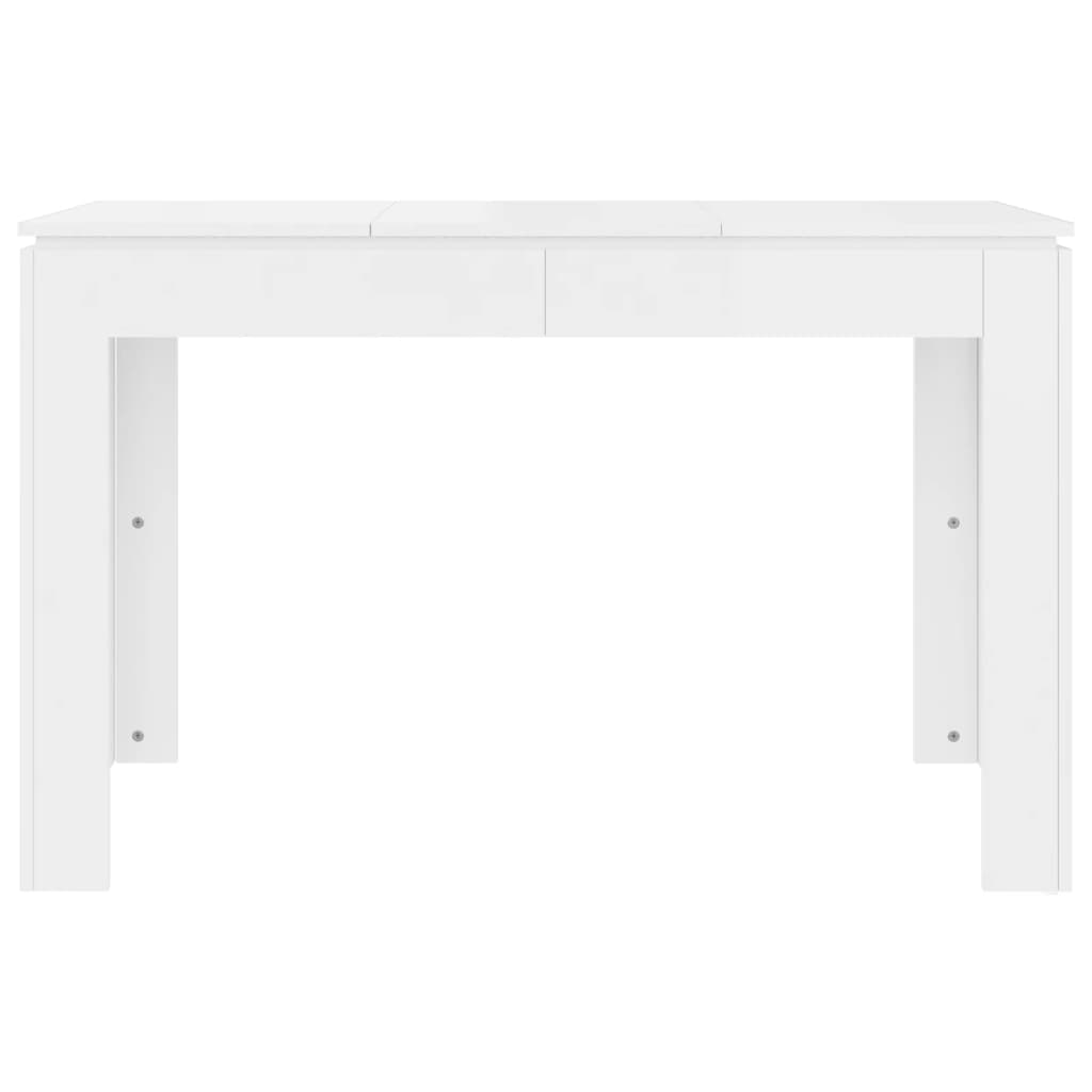 Brilliant white dining table 120x60x76 cm agglomerated