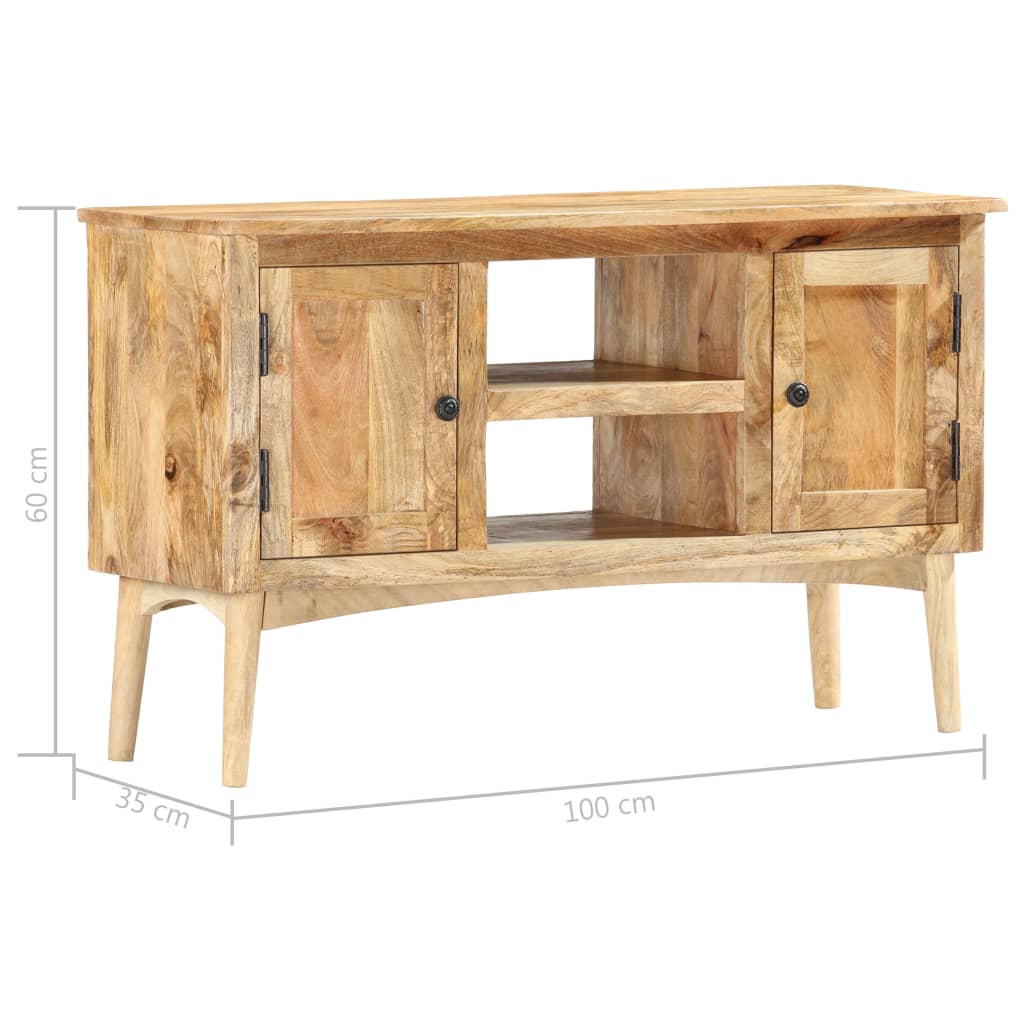 Buffet 100x35x60 cm Bois de manguier massif