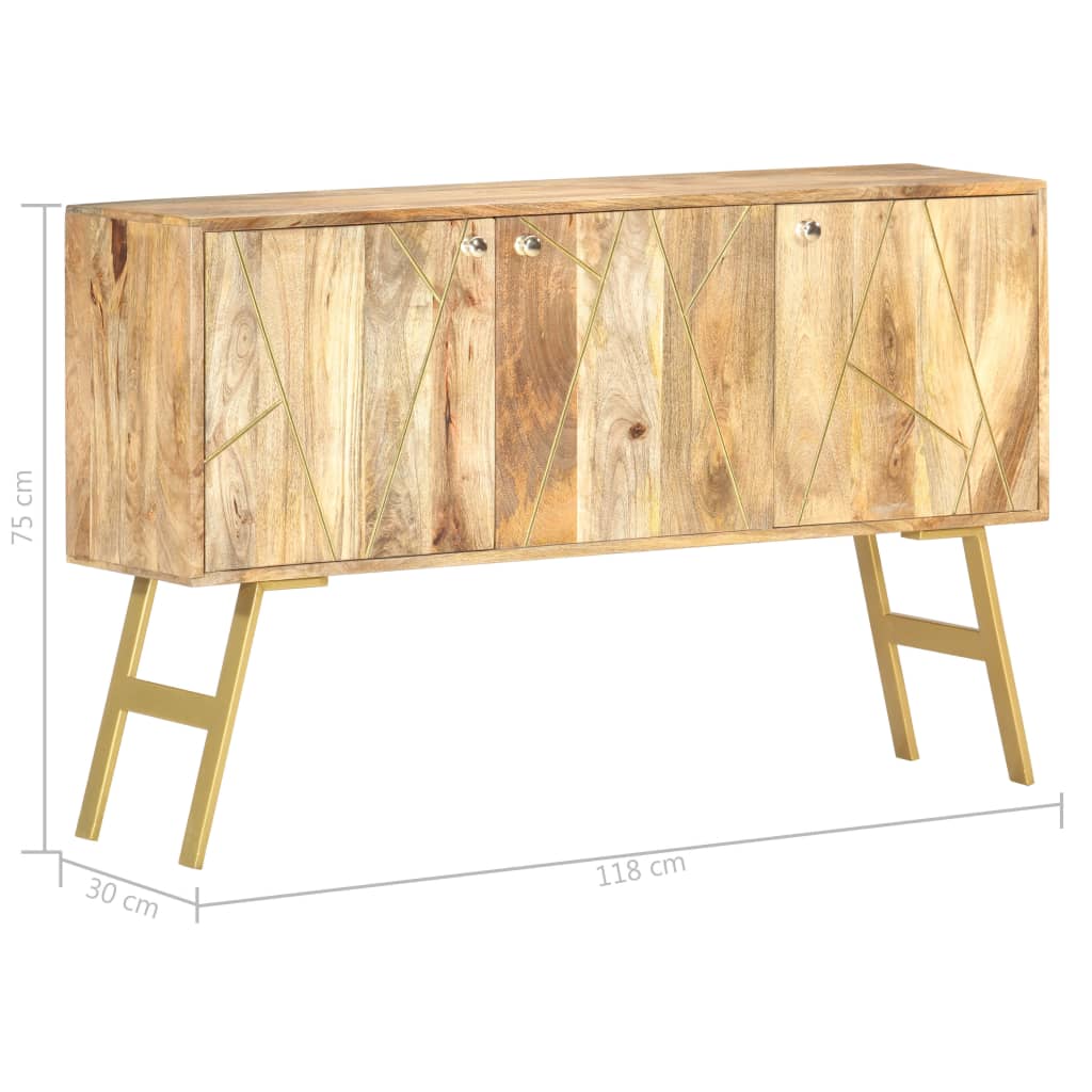 Credenza 118x30x75 cm Legno massello di mango