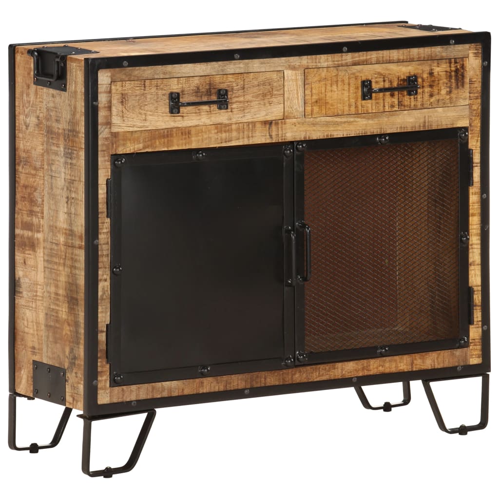 Buffet 80x31x71 cm Bois de manguier massif brut