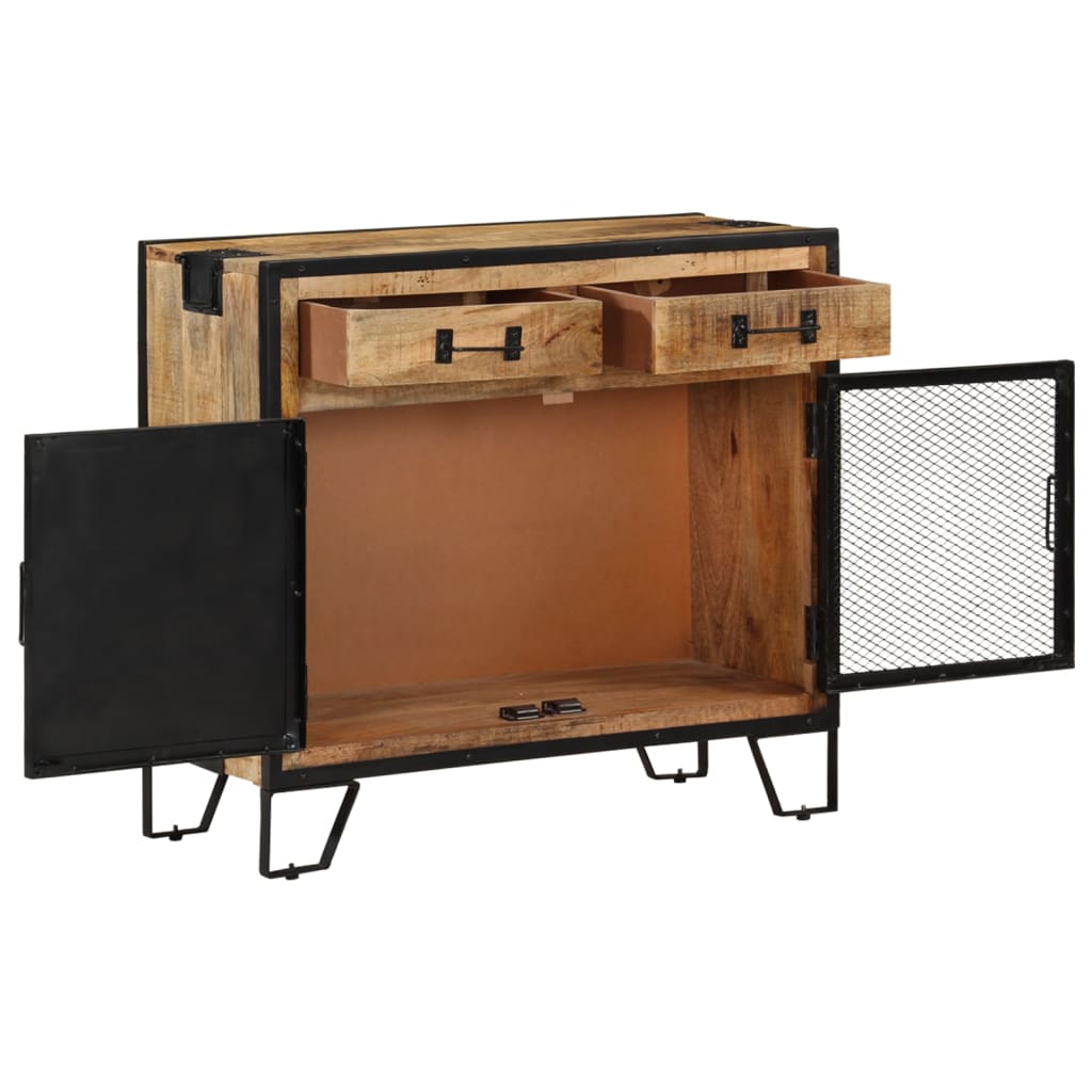 Buffet 80x31x71 cm Bois de manguier massif brut