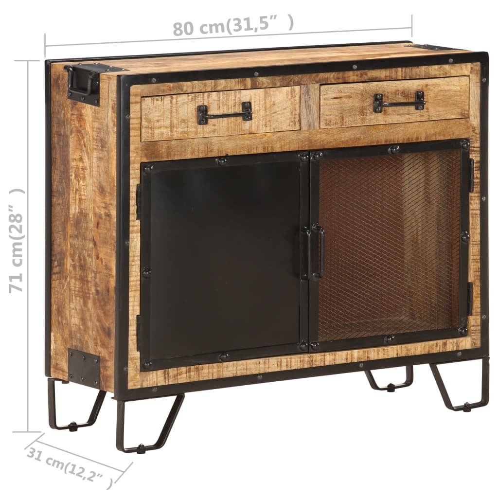 Buffet 80x31x71 cm legno di mango solido