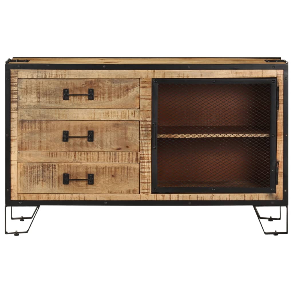 Credenza 100x31x60 cm Legno massello di mango grezzo