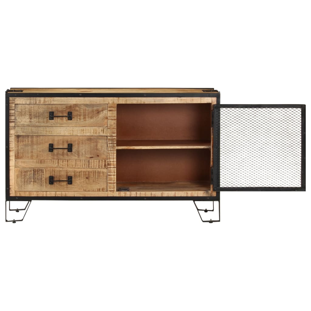 Buffet 100x31x60 cm Bois de manguier massif brut