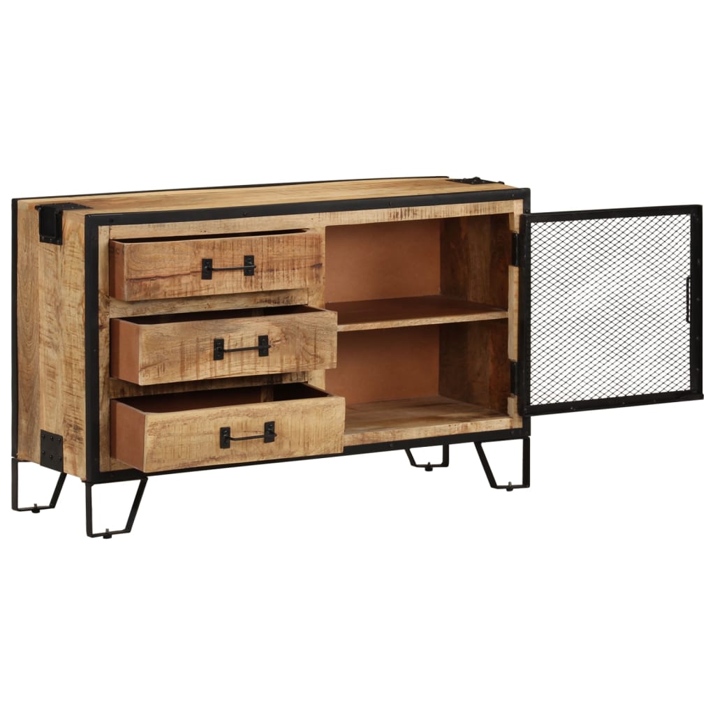 Credenza 100x31x60 cm Legno massello di mango grezzo