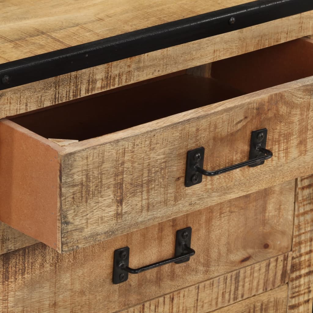 Buffet 100x31x60 cm Bois de manguier massif brut