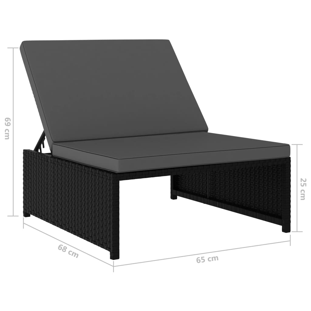 Lange Stühle 2 PCs mit schwarz geflochtenem Harztisch