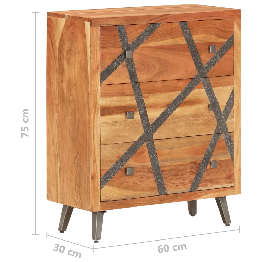 Buffet 60x30x75 cm Bois d'acacia massif