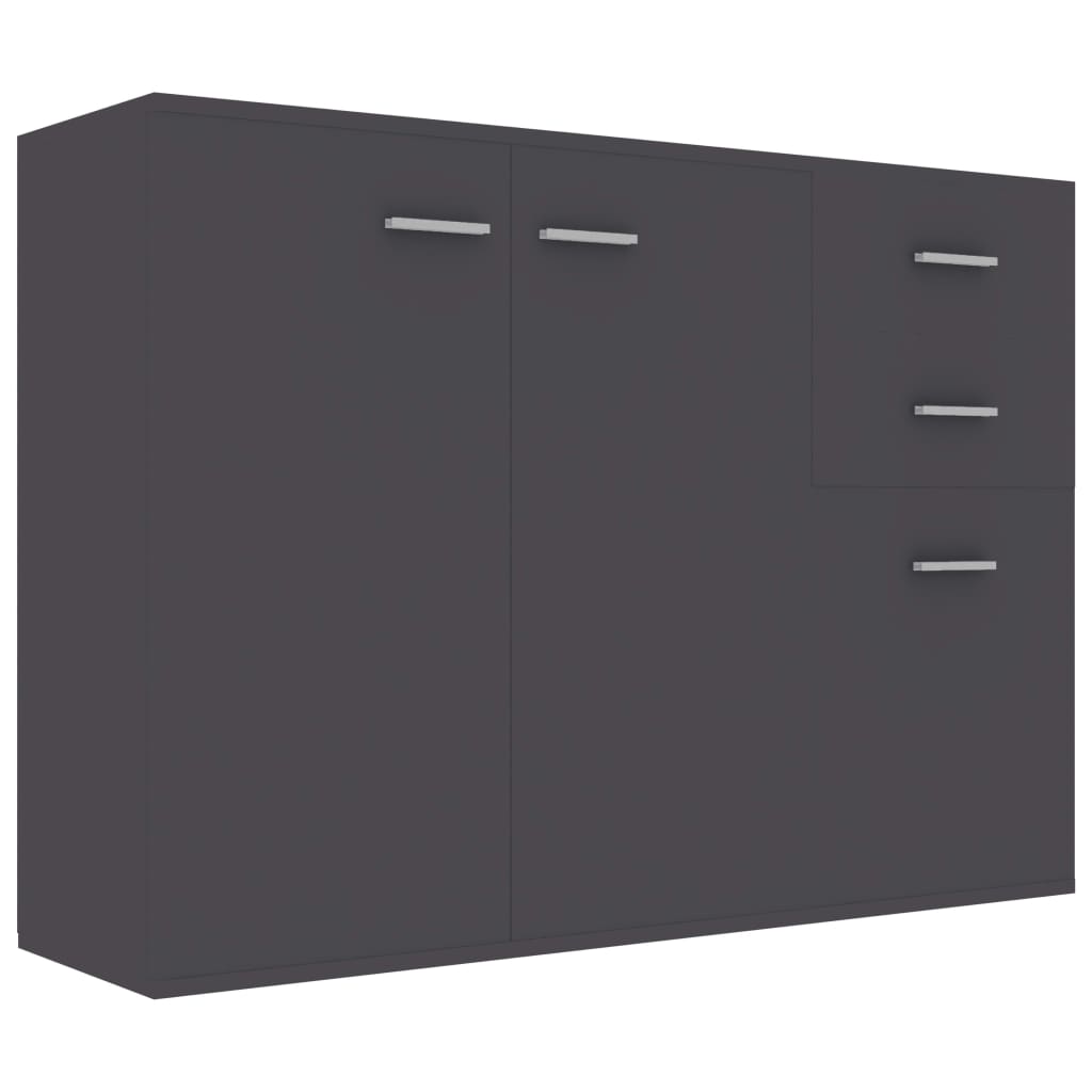 Credenza grigia 105x30x75 cm in truciolare