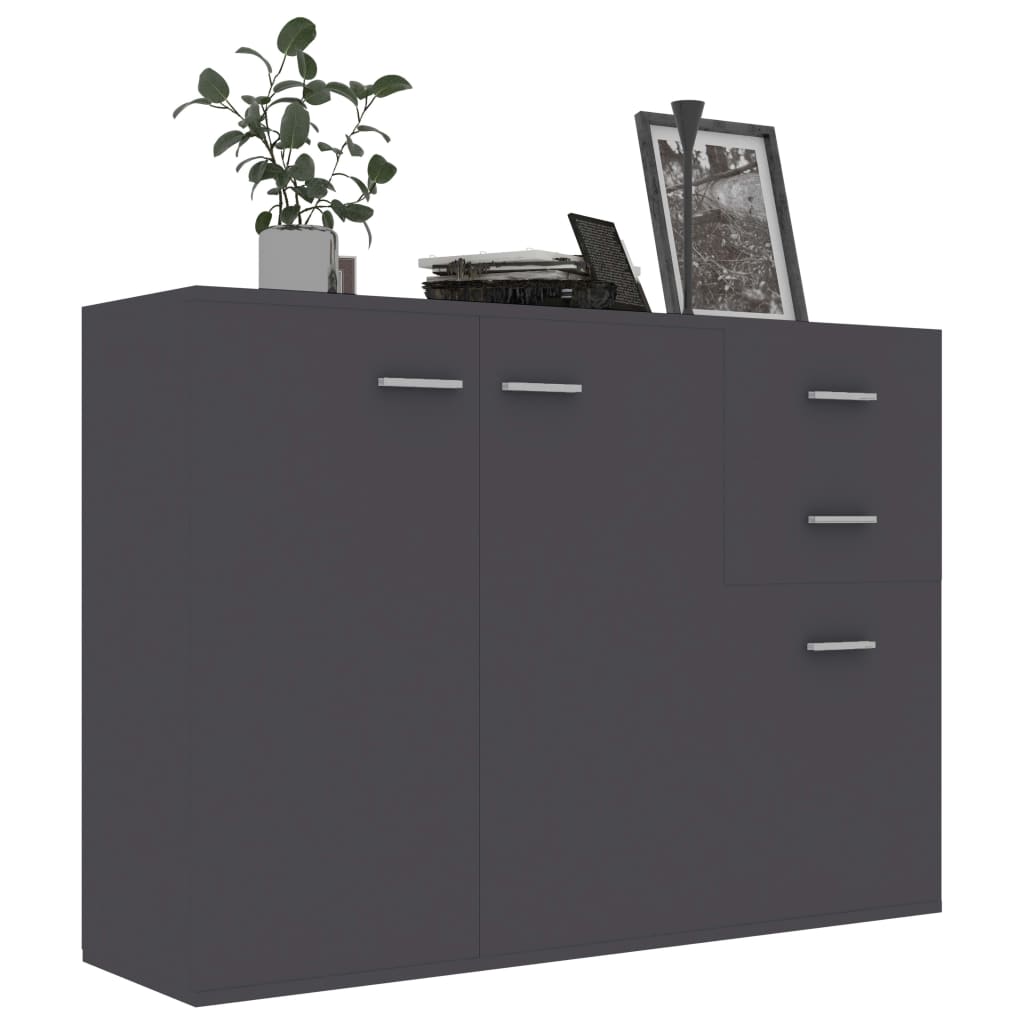 Credenza grigia 105x30x75 cm in truciolare