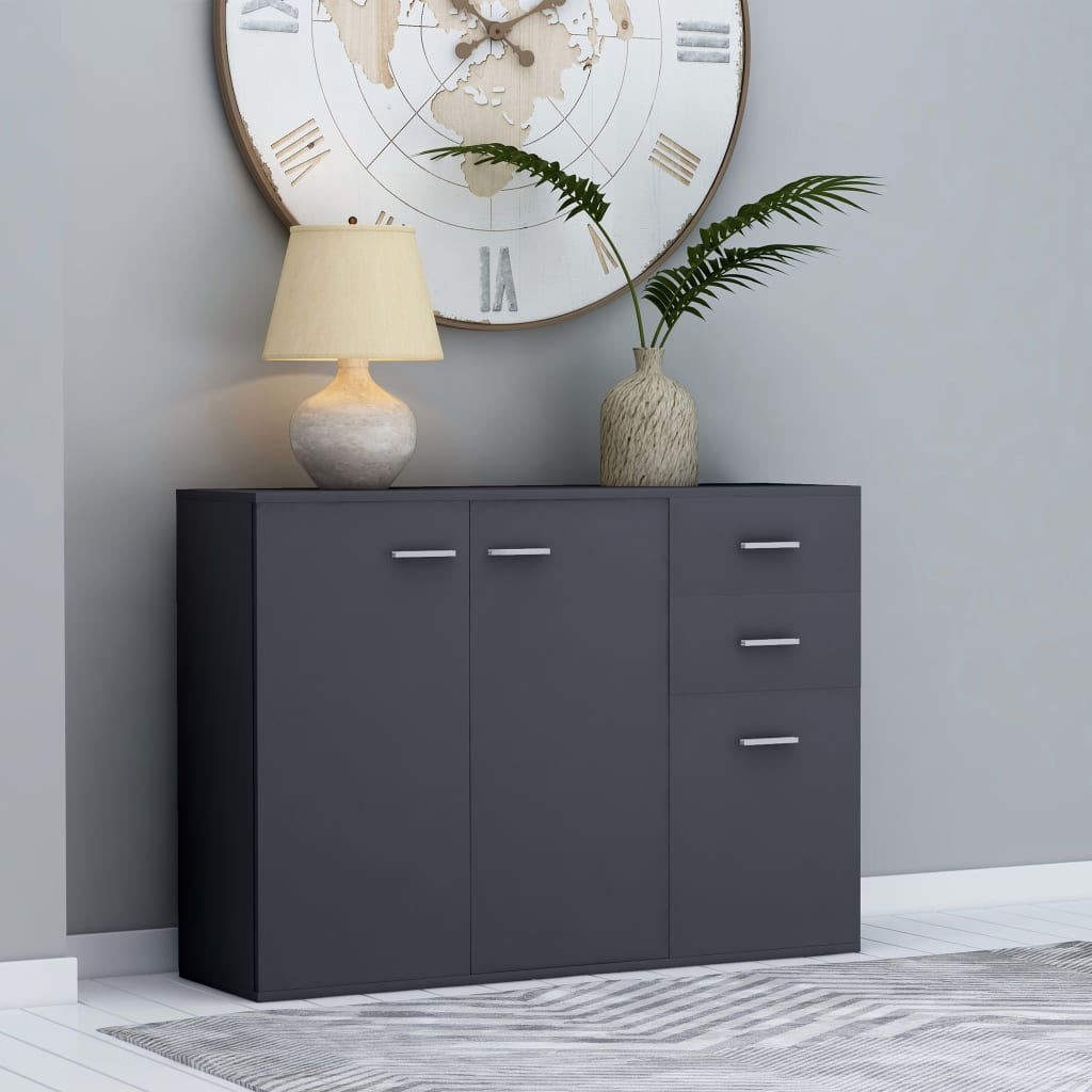 Gray buffet 105x30x75 cm agglomerated