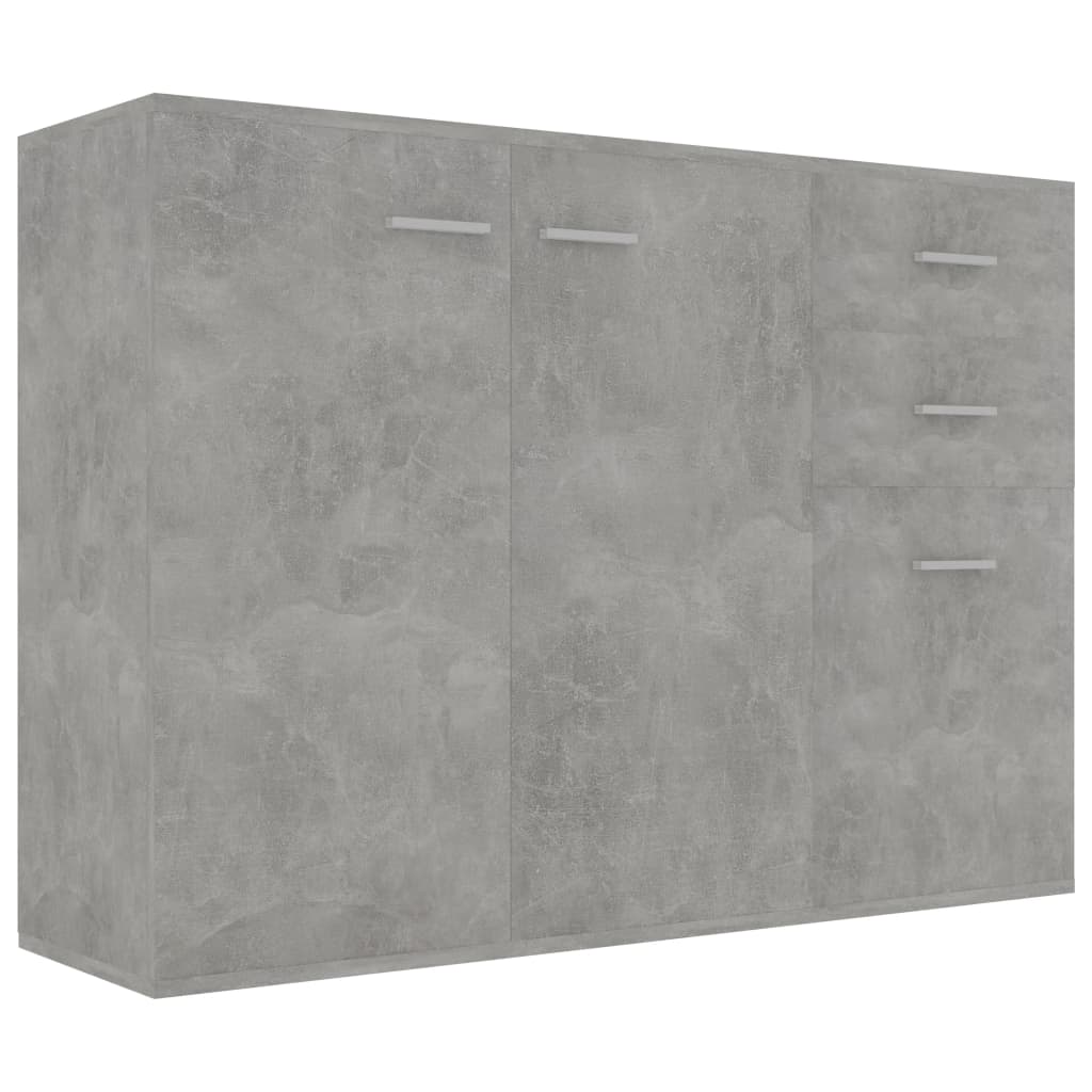 Betongrau -Buffet 105x30x75 cm agglomeriert