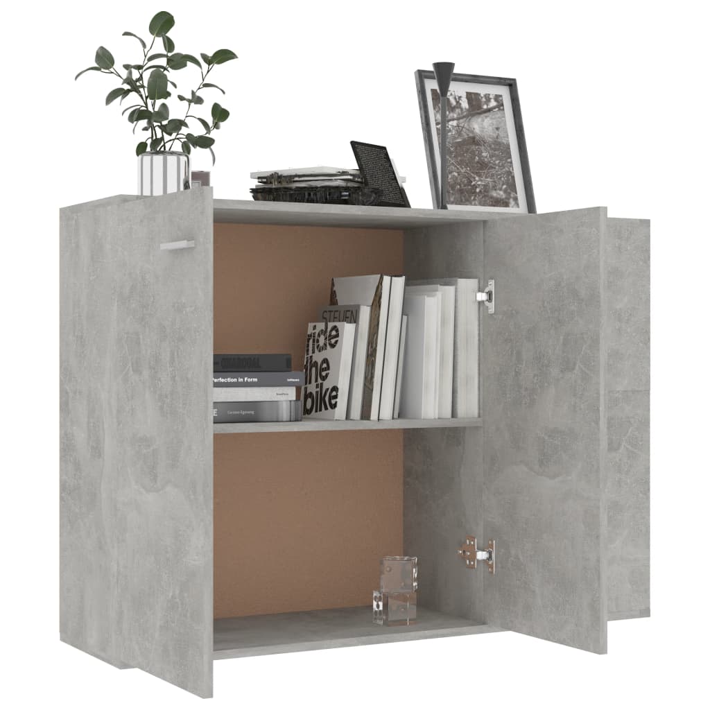 Credenza Grigio cemento 105x30x75 cm Truciolare