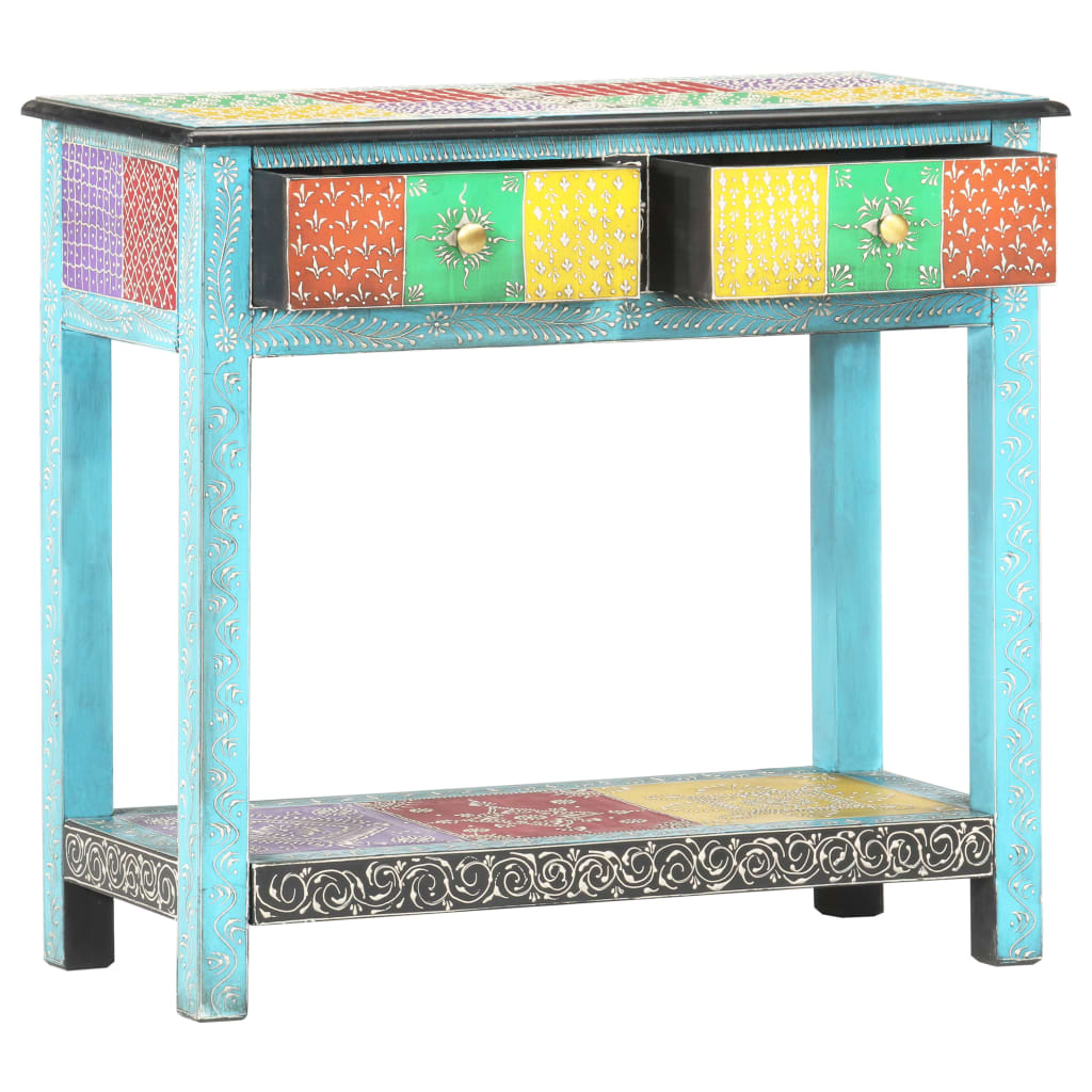 Hand painted console table 80x35x75 cm mango wood