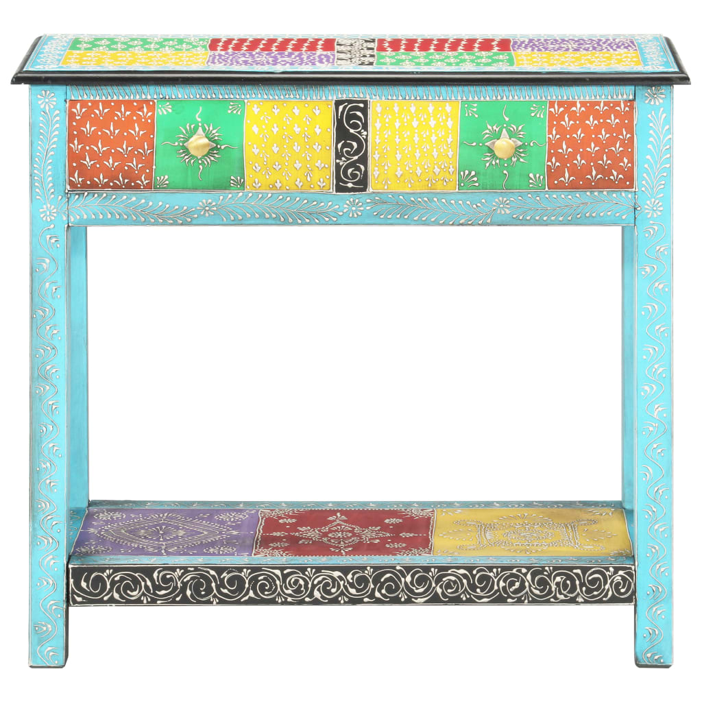 Hand painted console table 80x35x75 cm mango wood