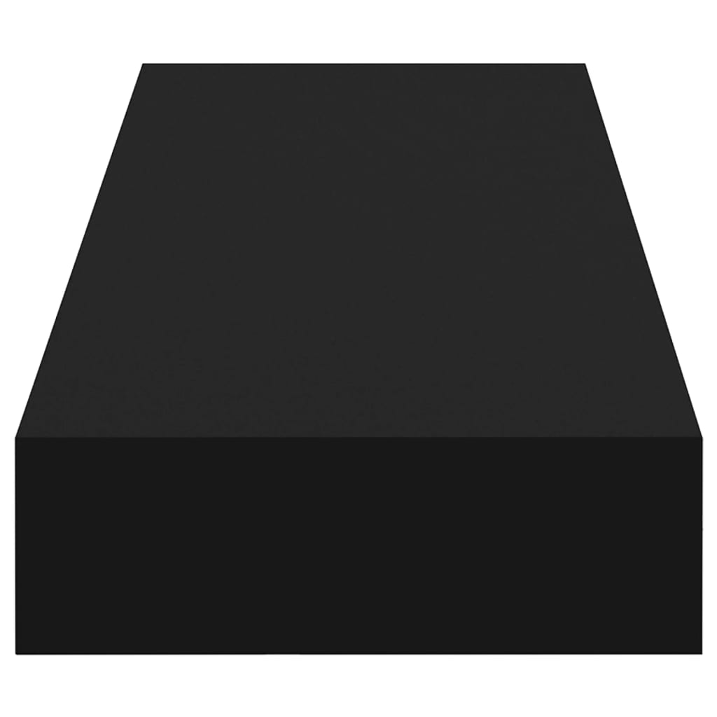 Schwimmendes Wandregal mit 80 x 25 x 8 cm schwarze Schublade