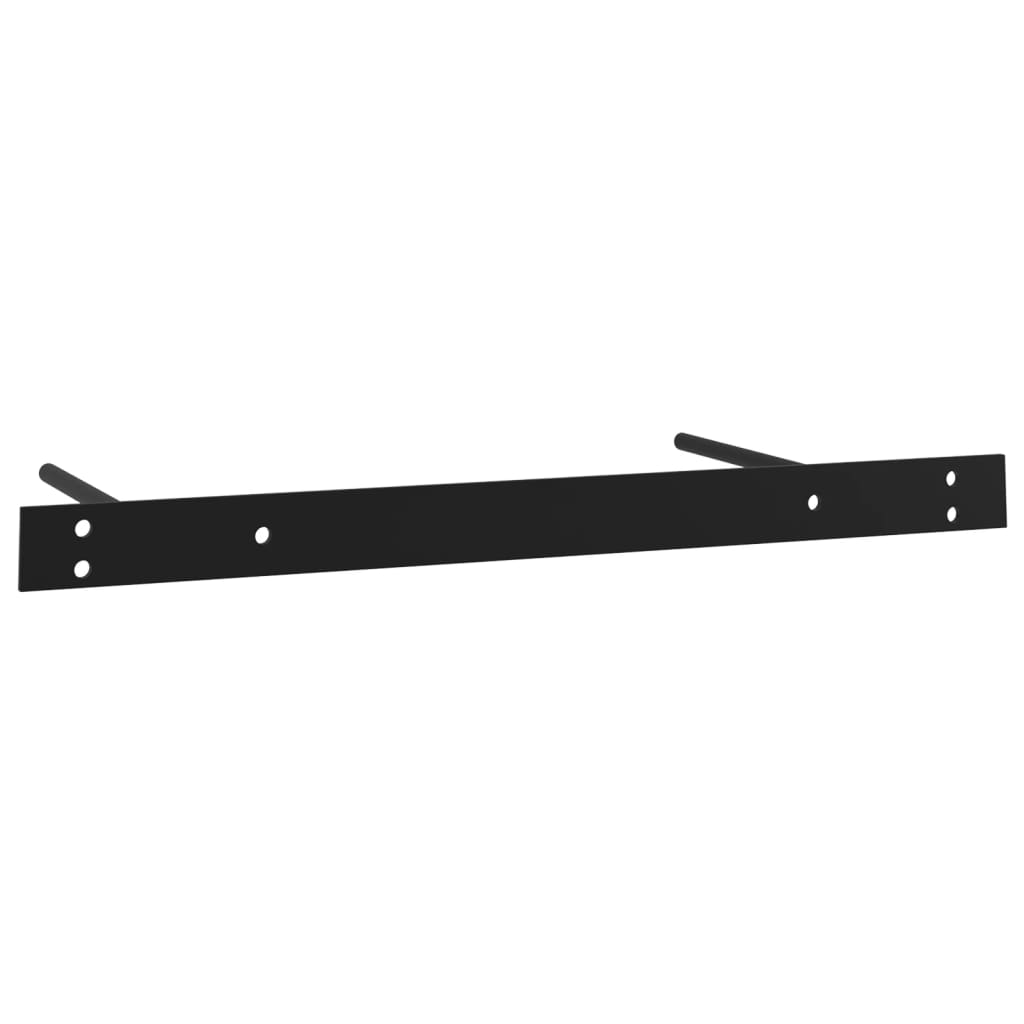 Floating wall shelf with 80x25x8 cm black drawer