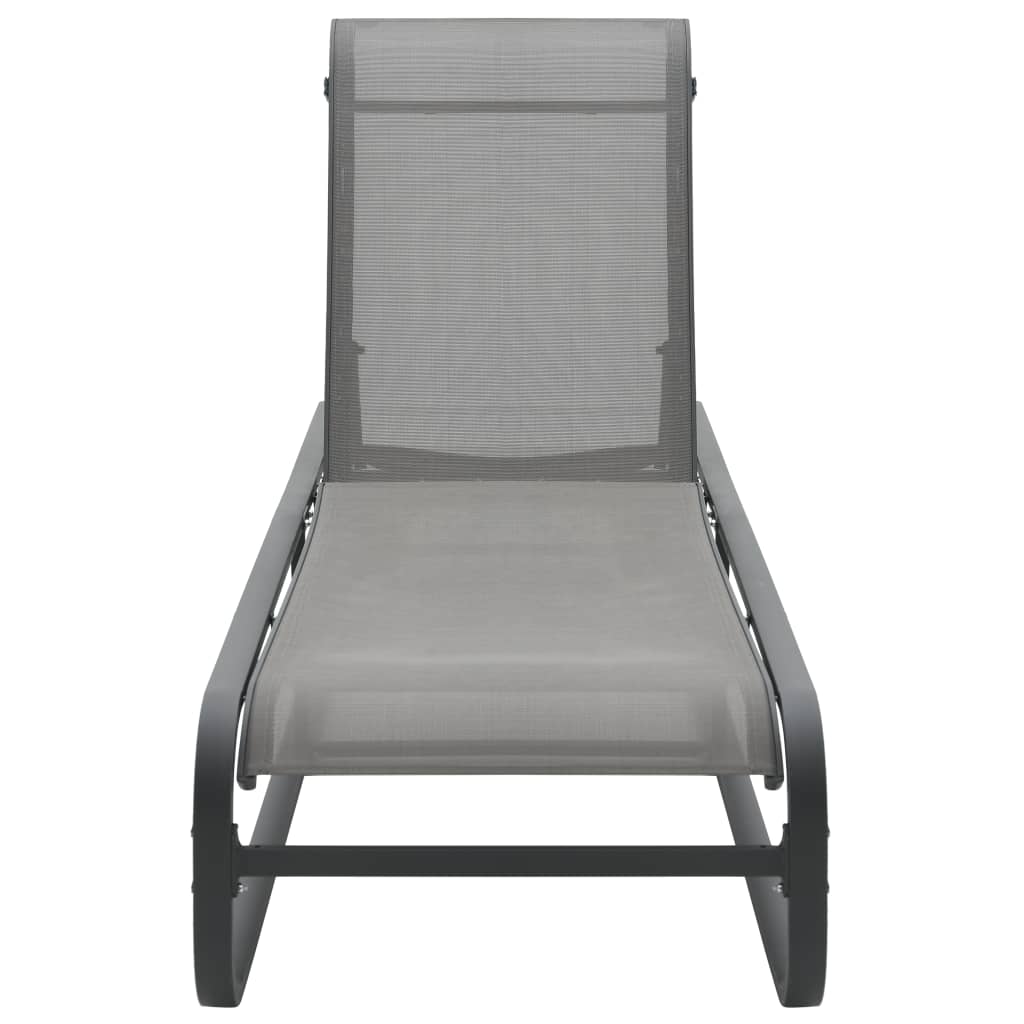 Aluminium- und Textilene -Lounge -Stuhl