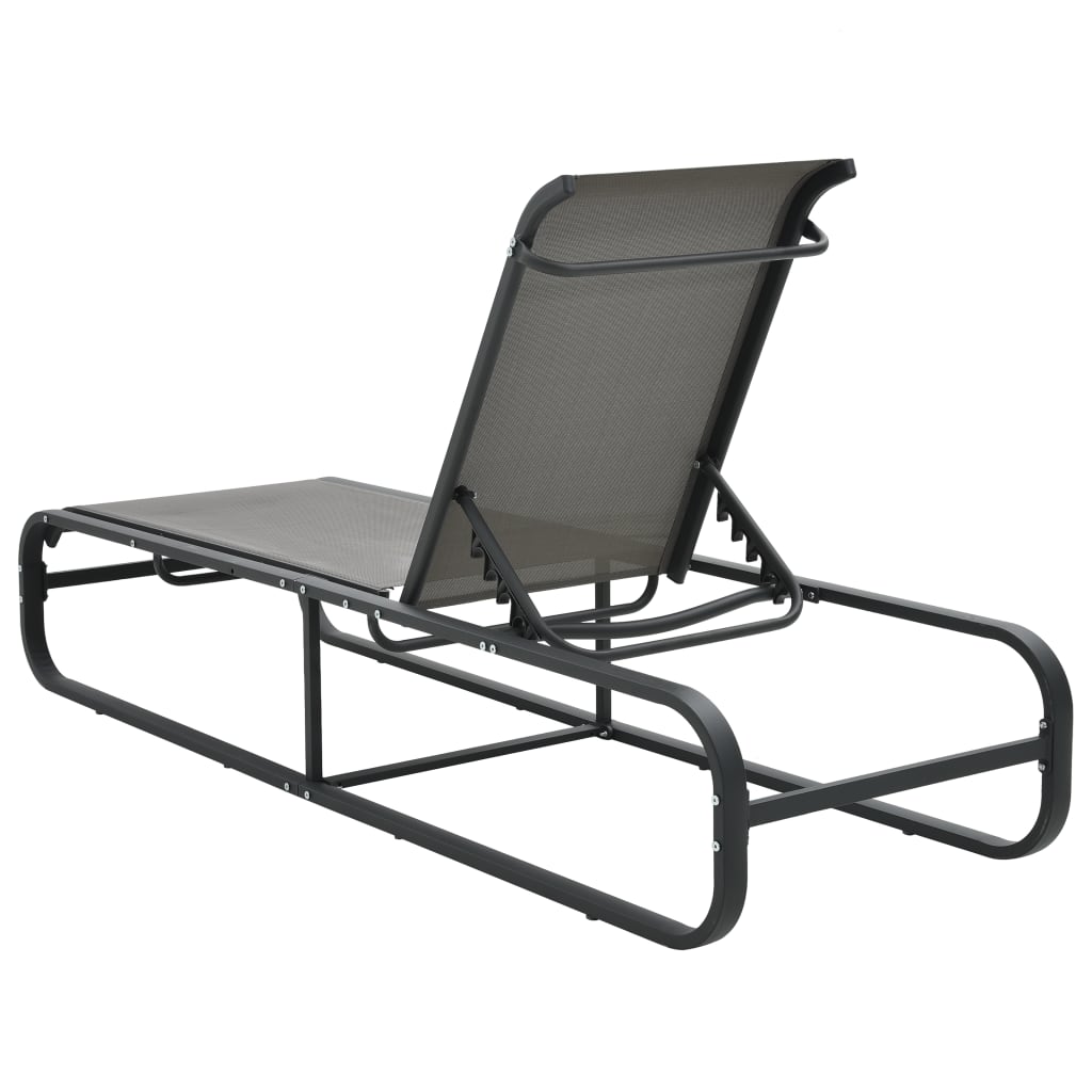 Aluminium- und Textilene -Lounge -Stuhl