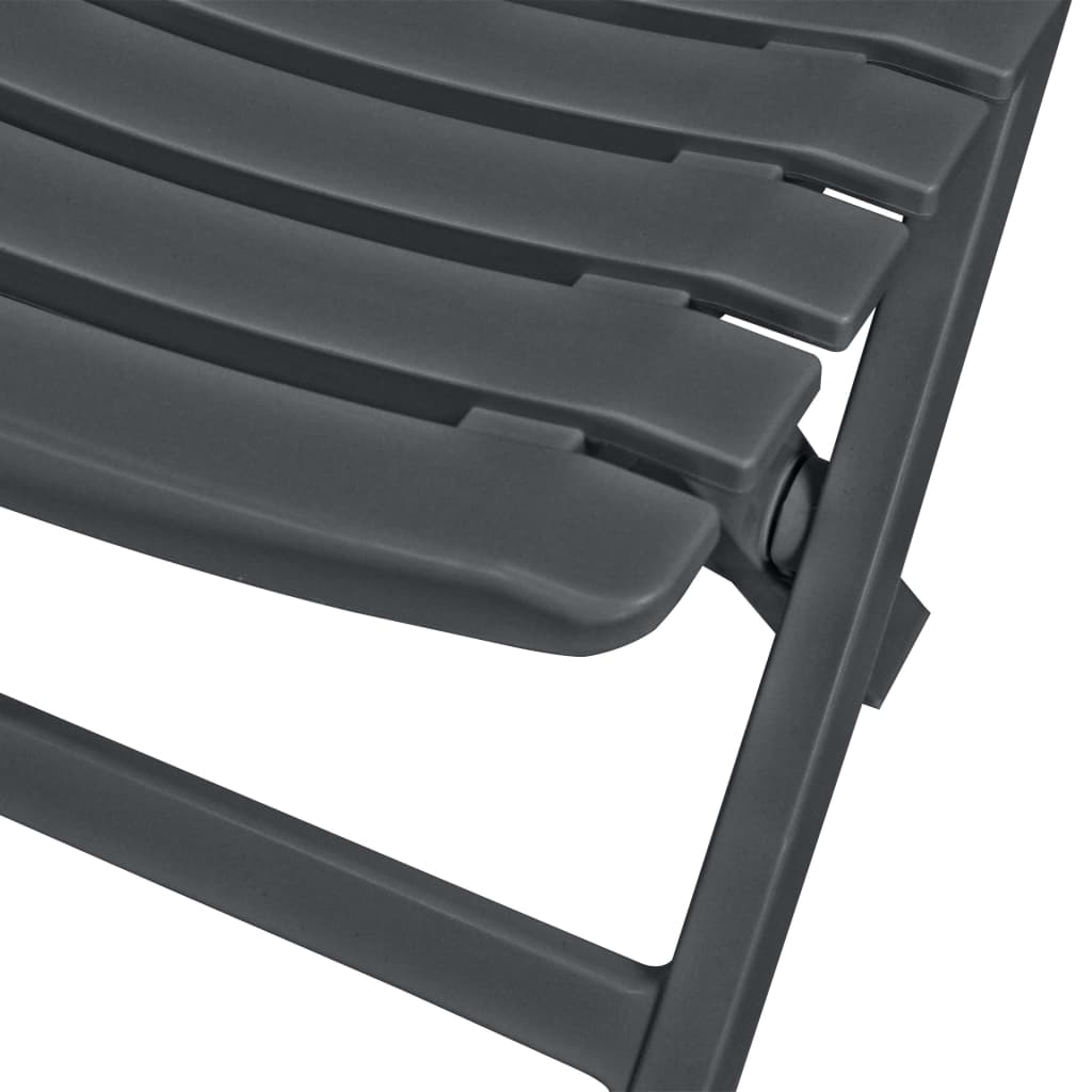 Foldable bistro furniture 3 pcs anthracite plastic
