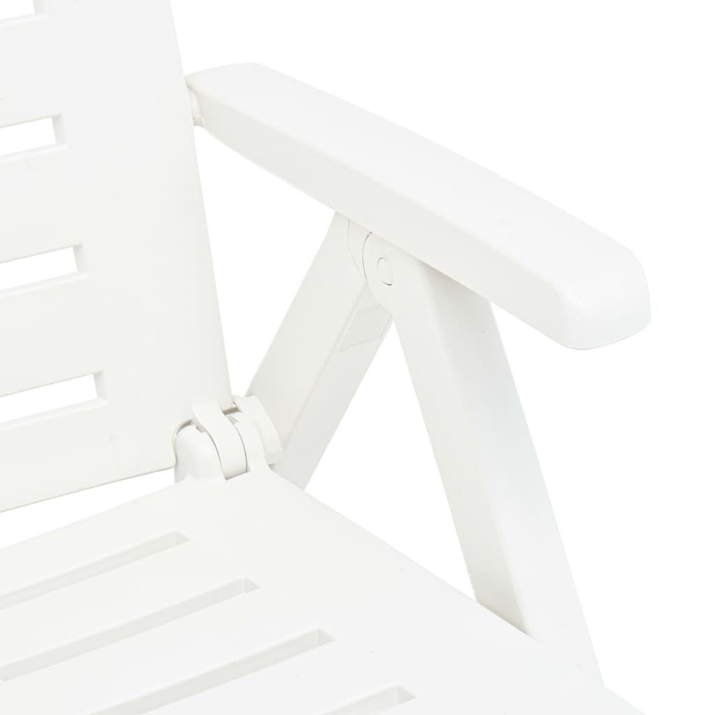Chaise longue pliable Plastique Blanc